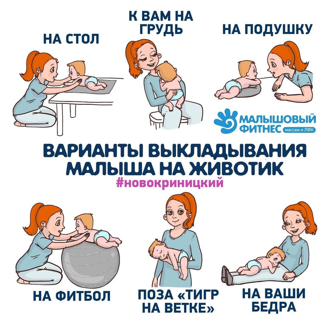 Когда и как правильно выкладывать новорожденного на животик